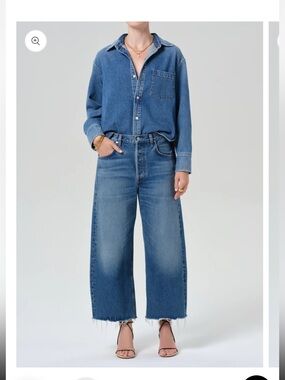 Citizens Of Humanity Ayla Crop Frayed Hem Jeans size 26